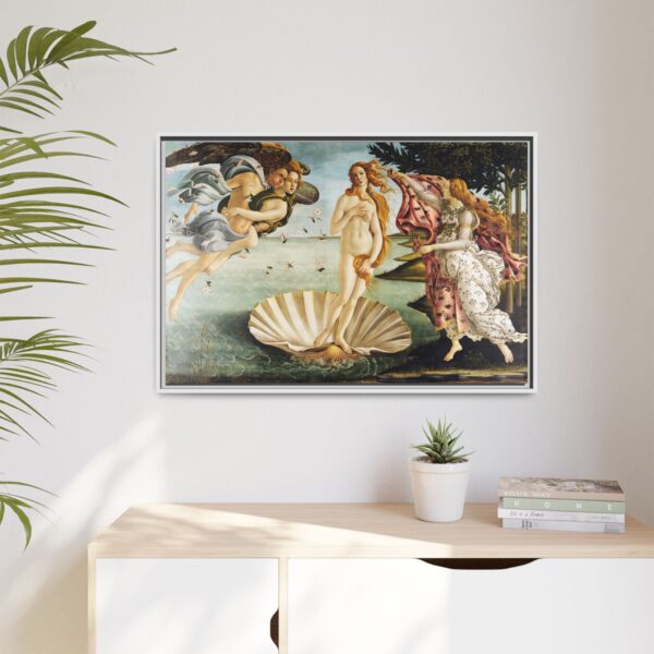 The Birth of Venus - Sandro Botticelli (c. 1485-1486) - Renaissance Framed Canvas Print
