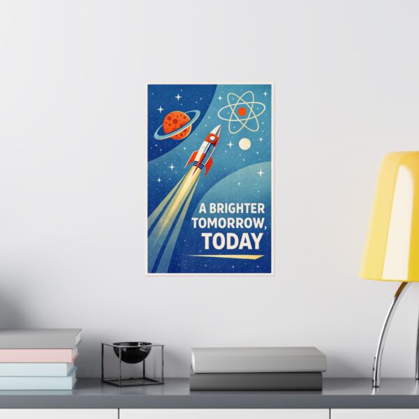 7624806407566193375_2048.jpeg A Brighter Tomorrow, Today - LUNE Original - Atomic Age Poster Print