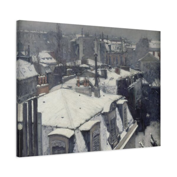 Vue de toits (Effet de neige) - Gustave Caillebotte (c. 1878-79) - Impressionist Canvas Print