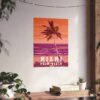 Miami, Florida - LUNE Original - Vintage Travel Poster Print
