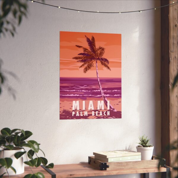 Miami, Florida - LUNE Original - Vintage Travel Poster Print