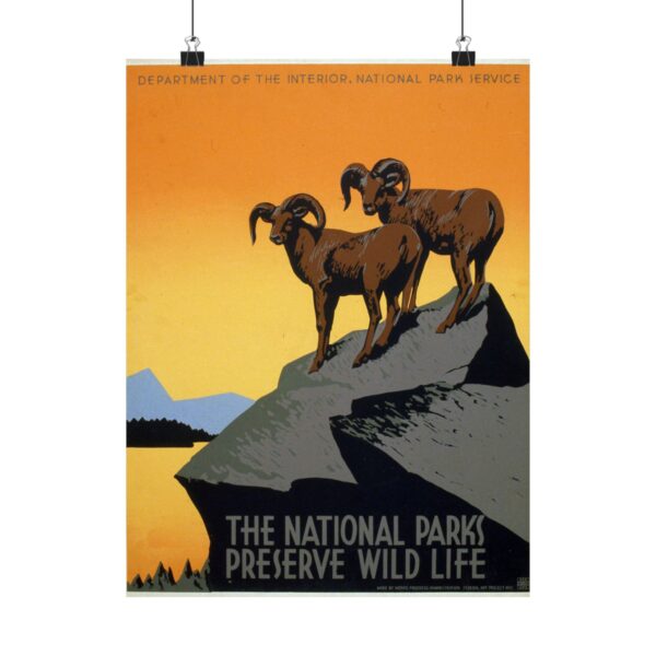 The National Parks Preserve Wild Life - Works Progress Administration (c. 1930s) - Vintage Travel Poster Print