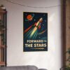 7929297619914280732_2048.jpeg Forward to the Stars - LUNE Original - Space Age Poster Print