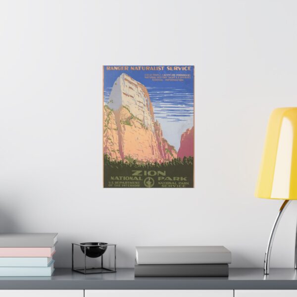 Zion National Park - Works Progress Administration (c. 1938) - Vintage Travel Poster Print