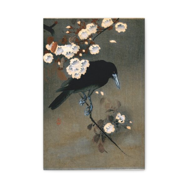 7996475299443600140_2048.jpeg Crow and Blossom - Ohara Koson (c. 1910) - Japanese Woodblock Canvas Print