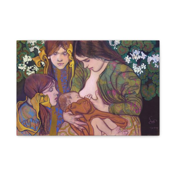 8162515533287021412_2048.jpeg Motherhood (Macierzynstwo) - Stanisław Wyspiański (1905) - Impressionist Canvas Print