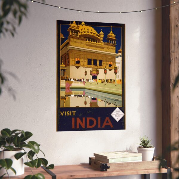 Visit India - India State Railways Bureau (c. 1935) - Vintage Travel Poster Print