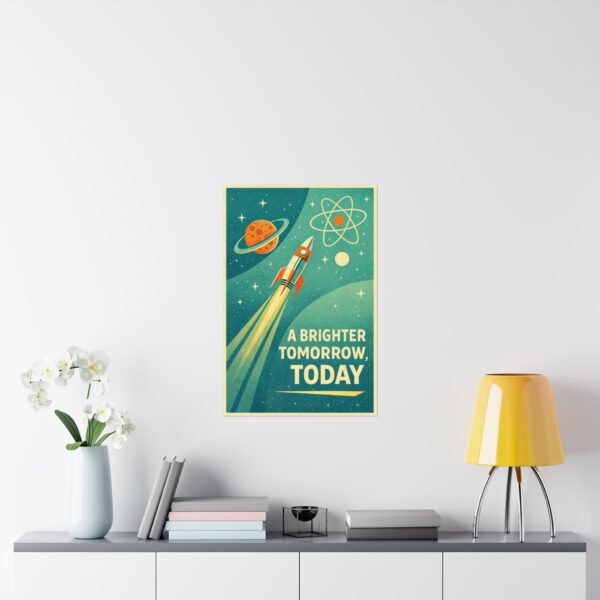 8303424175255466012_2048.jpeg A Brighter Tomorrow, Today - LUNE Original - Atomic Age Poster Print