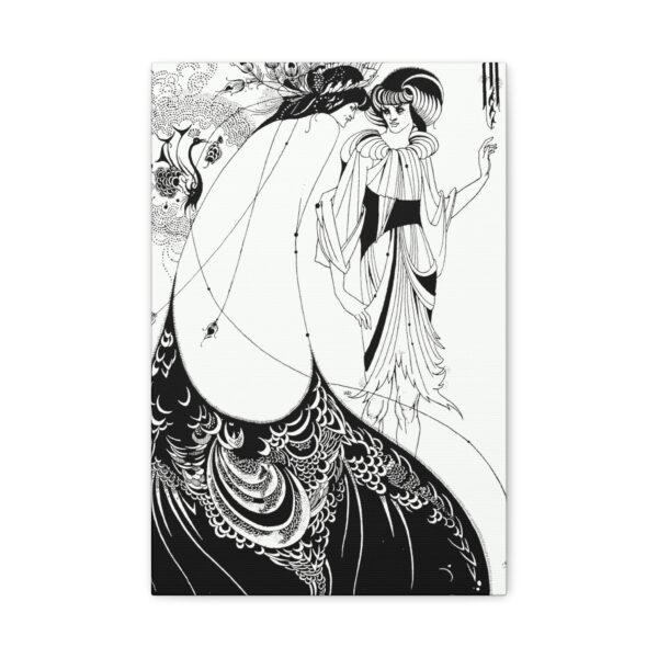 Aubrey Beardsley - The Peacock Skirt (1893) - Art Nouveau Canvas Print