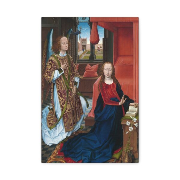 8497600319782598230_2048.jpeg The Annunciation (Clugny version) - Hans Memling (c. 1465-1475) - Classical Renaissance Canvas Art