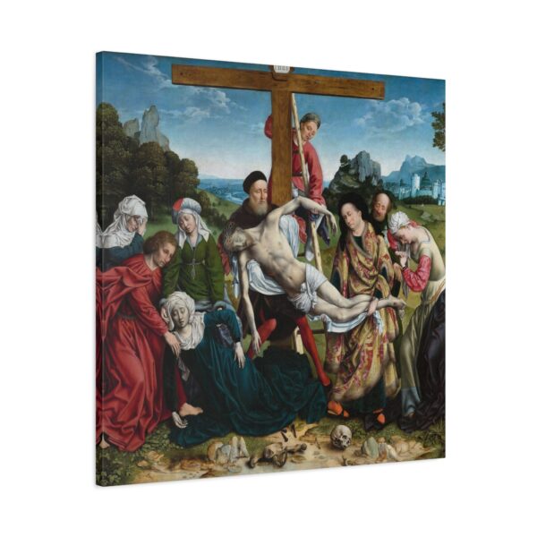 The Descent from the Cross - Joos van Cleve (c. 1518-1520) - Renaissance Canvas Print