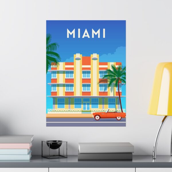 Miami, Florida - LUNE Original - Vintage Travel Poster Print