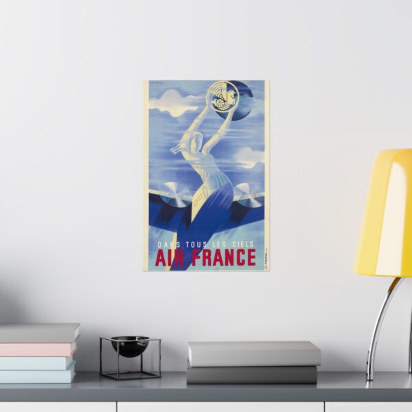 Dans tous les ciels, Air France - R. de Valerio (c. 1930s) - Vintage Travel Poster Print