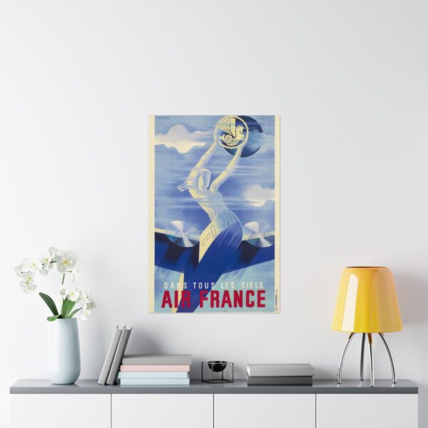 Dans tous les ciels, Air France - R. de Valerio (c. 1930s) - Vintage Travel Poster Print