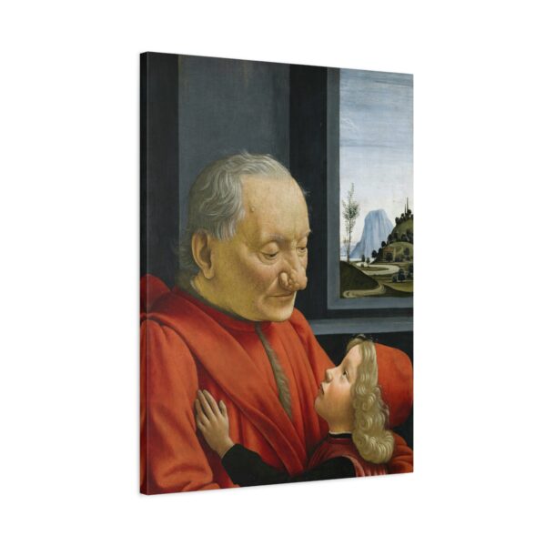 An Old Man and His Grandson - Domenico Ghirlandaio (c. 1490) - Renaissance Canvas Print