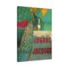 Cognac Jacquet Peacock - Camille Bouchet - Art Nouveau Canvas Print