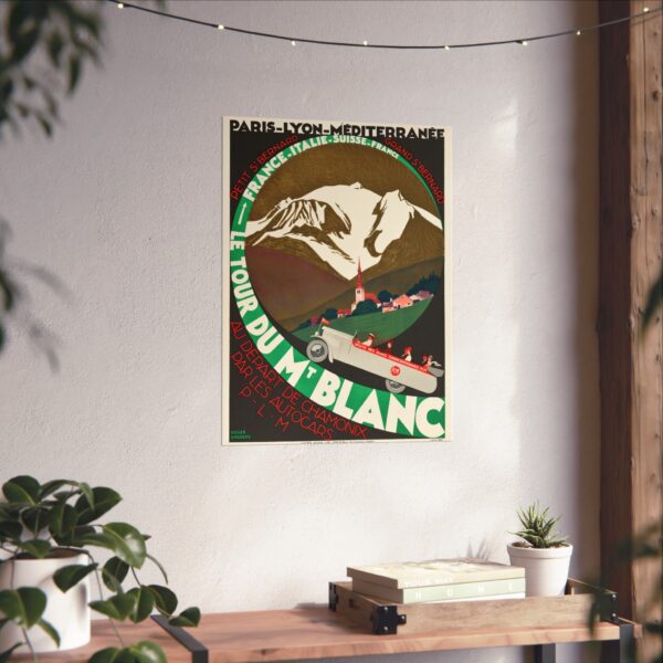 Le Tour du Mt. Blanc - Roger Broders (1927) - Vintage Travel Poster Print