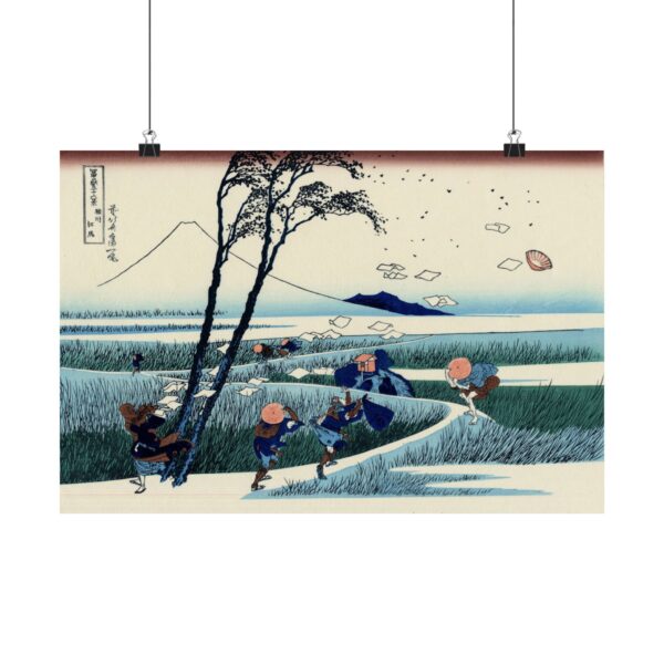 Ejiri in Suruga Province (Sunshu Ejiri) - Katsushika Hokusai (c. 1830-32) - Japanese Woodblock Poster Print