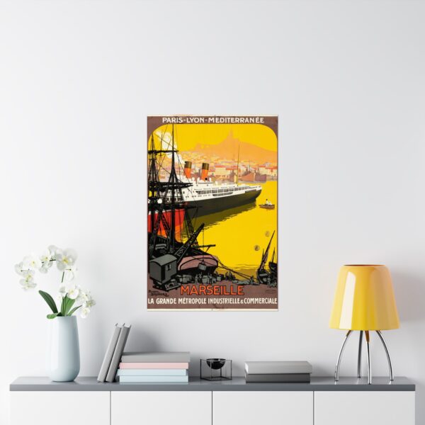 Marseille, La Grande Metrople Industrielle & Commerciale - Roger Broders (c. 1922) - Vintage Travel Poster Print