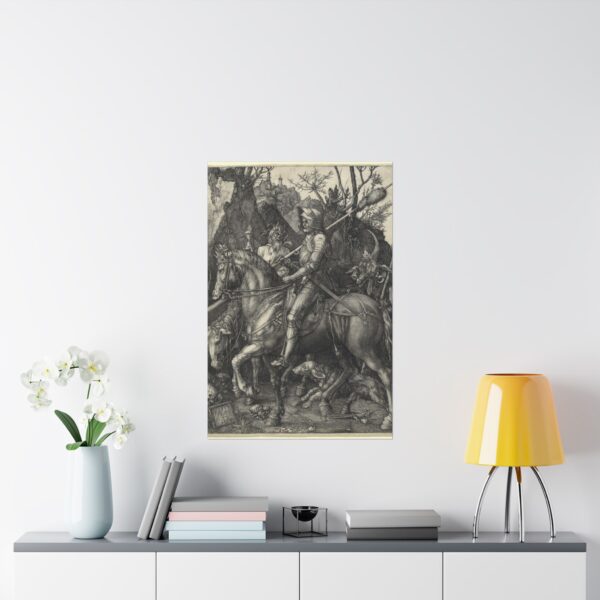 Knight, Death, and the Devil - Albrecht Dürer (1513) - Renaissance Poster Print