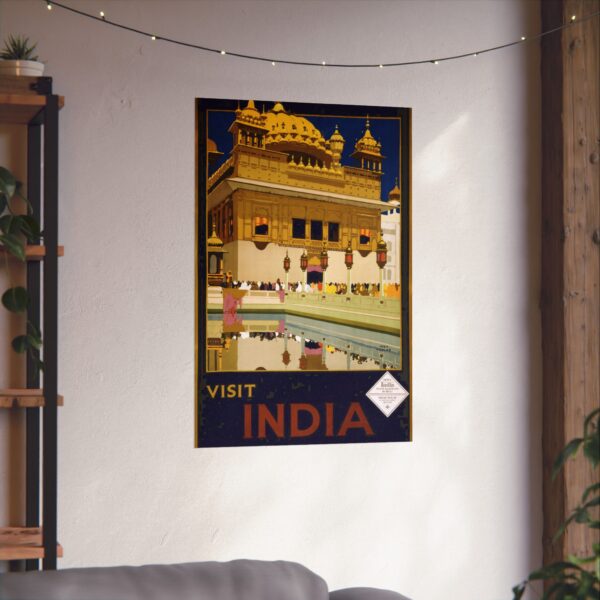 Visit India - India State Railways Bureau (c. 1935) - Vintage Travel Poster Print