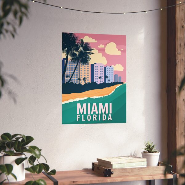 Miami, Florida - LUNE Original - Vintage Travel Poster Print