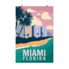 Miami, Florida - LUNE Original - Vintage Travel Poster Print